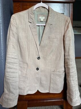 J. Crew Light Beige Linen Blazer